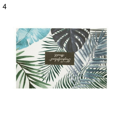 

JFY Clear Printing Table Mat Multifunctional Linen Easy to Clean Cactus Pattern Place Mat Party Supplies