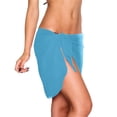 thumbnail image 3 of Women's Short Sarongs Cover Ups Sheer Bikini Wraps for Swimwear Sky Blue One Size, 3 of 4