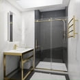 thumbnail image 2 of Madam Series 48 in. x 76 in. Frameless Sliding Shower Door in Brushed Gold, 2 of 8