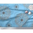 thumbnail image 3 of Soimoi Rayon Fabric Leaves & Sacred Geometry Geometric Print Fabric by Yard 56 Inch Wide, 3 of 3