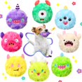 thumbnail image 1 of Pelota para perros HyDren Plush Squeaky, paquete de 8 unidades, para tamaño pequeño y mediano, 1 of 7