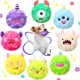 thumbnail image 1 of Pelota para perros HyDren Plush Squeaky, paquete de 8 unidades, para tamaño pequeño y mediano, 1 of 7