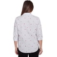 thumbnail image 2 of Alfred Dunner Womens Petite Woven Button Down Top With Stripes & Hearts, 2 of 4