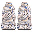 thumbnail image 1 of LAKIMCT Liquid Marble Print Car Seat Covers Vehicle Front Seat Covers Universal Fit Seat Protector, 1 of 9