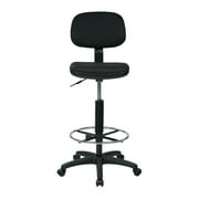 Office Star Products Sculptured Seat and Back Drafting Chair with Adjustable Foot Ring