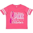 thumbnail image 3 of Inktastic Breast Cancer Awareness We Wear Pink in October Girls Toddler T-Shirt, 3 of 5
