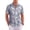 04-Gray Blue Bamboo, variant on Men's Hawaiian Beach Short Sleeve Button Down Shirt Tropical Cuban Collar Casual Shirt