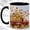 Black, variant on Pumpkin Truck Coffee Mug, Falling Leaves Mug, Ceramic 11 oz