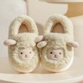 thumbnail image 2 of NIEWTR Kids Slippers Full Wrapped Toddler Slippers Boys Girls Comfortable Winter House Shoes with Cute Cartoon Design Indoor Shoes(A-Green,6), 2 of 9