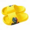 thumbnail image 5 of HCNTES Girls Boys Cute Slides Slippers Kids Flip Flops Toddler House Thick Sole Indoor Slippers Soft Summers Slides for Children(Yellow,2), 5 of 5