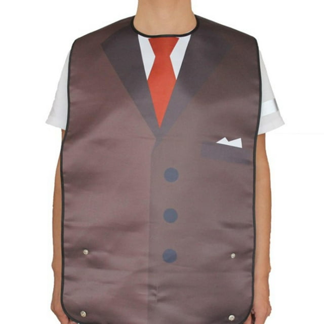 Bavoir Ajustable en Coton Imprimé pour Adultes Hommes Patients.85x18.11 Pouces