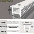 thumbnail image 4 of 16.4ft/5m Silicone LED Diffuser, Recessed Flexible Strip Light Cover Plate, White 12x12/14x14/16x16mm Neon Rope Lights For Indoor Decorative 6-10mm Strip Light Installation Channel, 4 of 12