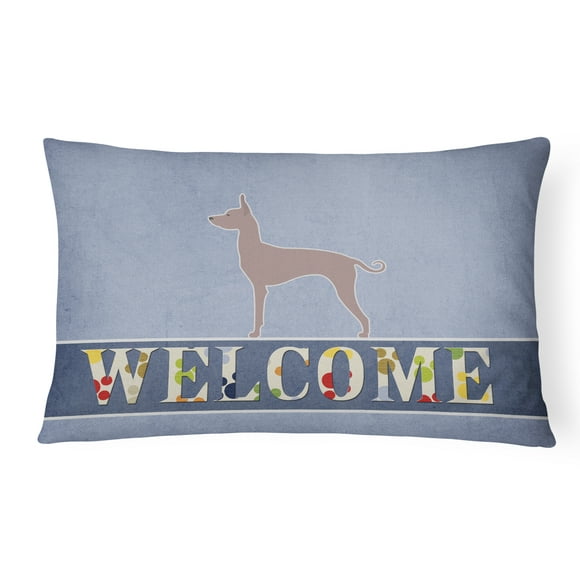 Carolines Treasures BB5571PW1216 Dogo Argentino Welcome Canvas Fabric Decorative Pillow