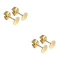 thumbnail image 2 of Langgg 400 Sets Earrings Blank Base DIY Crafting Gold Silver Color Ear Backs Lady Decorations Wear Jewelry Making Tool Gold 5mm 2Set, 2 of 6