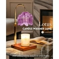 thumbnail image 6 of Funistree Purple Candle Warmer Lamp with Timer,Height-Adjustable Electric Flower Top Down Melter for Jar Candles and Scented Wax, Lotus Wax Warmer Light in Amber, Gift for Women, 6 of 7