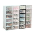 thumbnail image 5 of Worgeous 6Pcs Closet Shoe Storage with Stackable and Organizer in White Transparent Thickened Plastic, 5 of 8