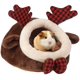 thumbnail image 1 of Nido Cálido Ligero Hámster Conejillos De Indias Cama Invierno Mascota Roedor Nido Cama, Invierno Cálido Nido Cómodo Para Hurón Rata Hámster Hábitat (Brauns). Afortunado Sencillez, 1 of 5