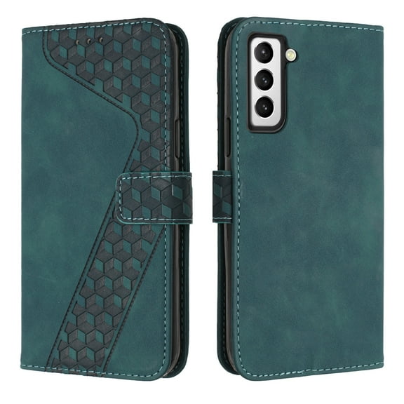 Allytech Wallet Case for Samsung Galaxy S23 5G (2023), PU Leather and TPU Bumper Full Protection Credit Card Holder Flip Book Stand Hand Strap Case for Galaxy S23 6.1" 5G, Green