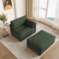 thumbnail image 4 of DREAMSIDEA Oversized Chaise Lounge with Ottoman for Living Room, Left Arm Corduroy Chaise Lounge Indoor Furniture,Green, 4 of 7