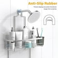 thumbnail image 2 of fdbtgysdb Shower Caddy Hanging Bathroom Organizer  Rustproof Shelf for Inside Shower - No Drilling Racks Over Showerhead - Bath Shelves for Shampoo Soap Black, 2 of 6
