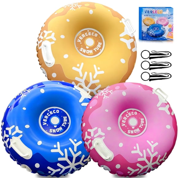 Trineos inflables Snow Tube Verceco para niños y adultos, 3 unidades