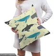 thumbnail image 4 of Ambesonne Whale Fabric by the Yard Upholstery, Swimming Mammals Yellow, 2 Yards, Multicolor, 4 of 4