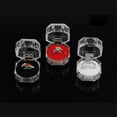 thumbnail image 3 of ruzhgo 20Pcs Clear Boxes Mini Multifunctional Jewelry Box Crystal Ring Earrings Studs Organizer Octagonal Case Wedding Proposal Red White, 3 of 6