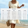 thumbnail image 4 of Lcziwo Womens Lace Patch Cotton Dresses Cotton Short Sleeve Casual Loose Dress Square Neck Summer Beach Vacation Sundress Beige,S, 4 of 8