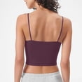 thumbnail image 4 of DailkTrvid Women's Sleeveless Tops Solid-Color Seamless Tencel Padded Wireless Strapless Tank Top, 4 of 7