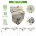thumbnail image 5 of Grey Bunny Easter Table Runner Linen Burlap Table Runner 108 Inches Long Rabbits Spring Botanical Carrots Dresser Scarves for Kitchen Island Coffee Dining Party Wedding Banquet Holiday Decor 13"x108", 5 of 8