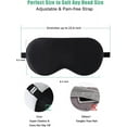 thumbnail image 4 of Sleep Mask, 2 Pack 100% Real Natural Silk Eye Masks with Adjustable Strap for Sleeping, Mulberry Silk Eye Sleep Shade Cover, Blocks Light Reduces Puffy Eyes Traveling Gifts (Black & Black), 4 of 13