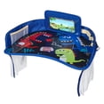 thumbnail image 1 of Kids Travel Tray, Toddler Car Seat Lap Activity Tray, Side Walls, Mesh Snack Pockets, Cellphone Holder, Waterproof Car Seat, Stroller, Airplane Play and Learn Area, 1 of 7