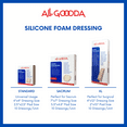 thumbnail image 3 of ALL GOOODA Silicone Foam Dressing 4x12, Hospital Grade Wound Bandage, Extra Long Large Post Op Surgical Incision Supply , Knee Replacement, Adhesive Border Waterproof, Sacrum, Box of 3, 3 of 7