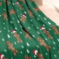 thumbnail image 3 of Green Christmas Gingerbread Man Pattern Blanket,Comfortable Soft Flannel Throw Blanket,All Season,Warm Lightweight Blankets for Sofa Bed Couch Living Room Chair,30"x40", 3 of 4
