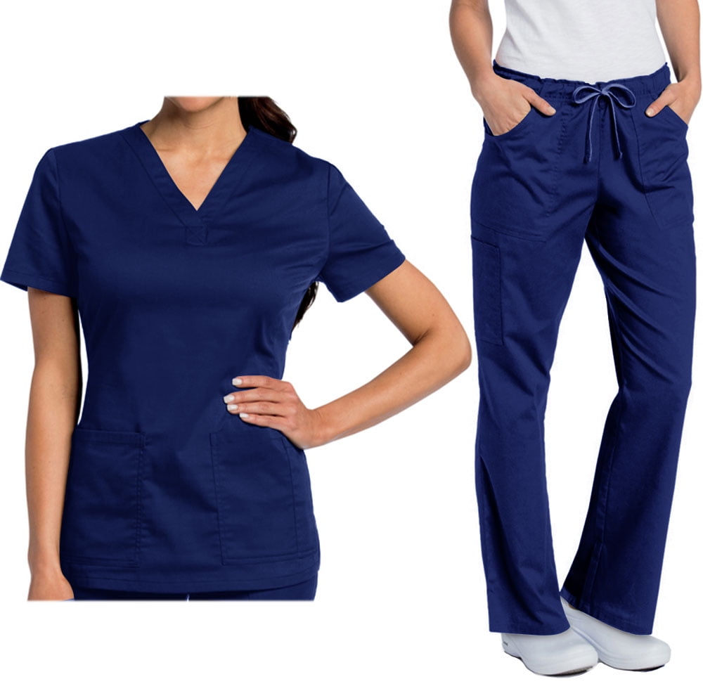 Unisex Men/Women Cargo Scrub Pants Petite Size Medical Hospital Nursing Uniform 