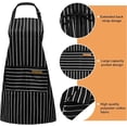 thumbnail image 5 of SHAR Grid Striped Cotton Adjustable Apron with Pockets for Cooking Gardening Painting, Chef Apron for Kitchen Restaurant Garden(Blue,), 5 of 5