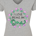 thumbnail image 4 of Inktastic I Love Being an Oma- Circle of Hearts Women's V-Neck T-Shirt, 4 of 5