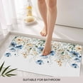 thumbnail image 6 of Blue Spring Floral Doormat Outdoor Entrance 20"x31.5", Weeping Botanical Orange Summer Absorb Moisture Dirt Door Mats, Non-Slip Rubber Backing Floor Mats Indoor, Low-Profile Front Door Rugs, 6 of 9