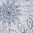 thumbnail image 2 of Calinda Summer Bliss Steel Blue-Ivory Area Rug - Multiple Sizes, 2 of 7