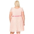 thumbnail image 3 of Women's Plus Size Lace Short Sleeve Party Midi Dress, 3 of 6