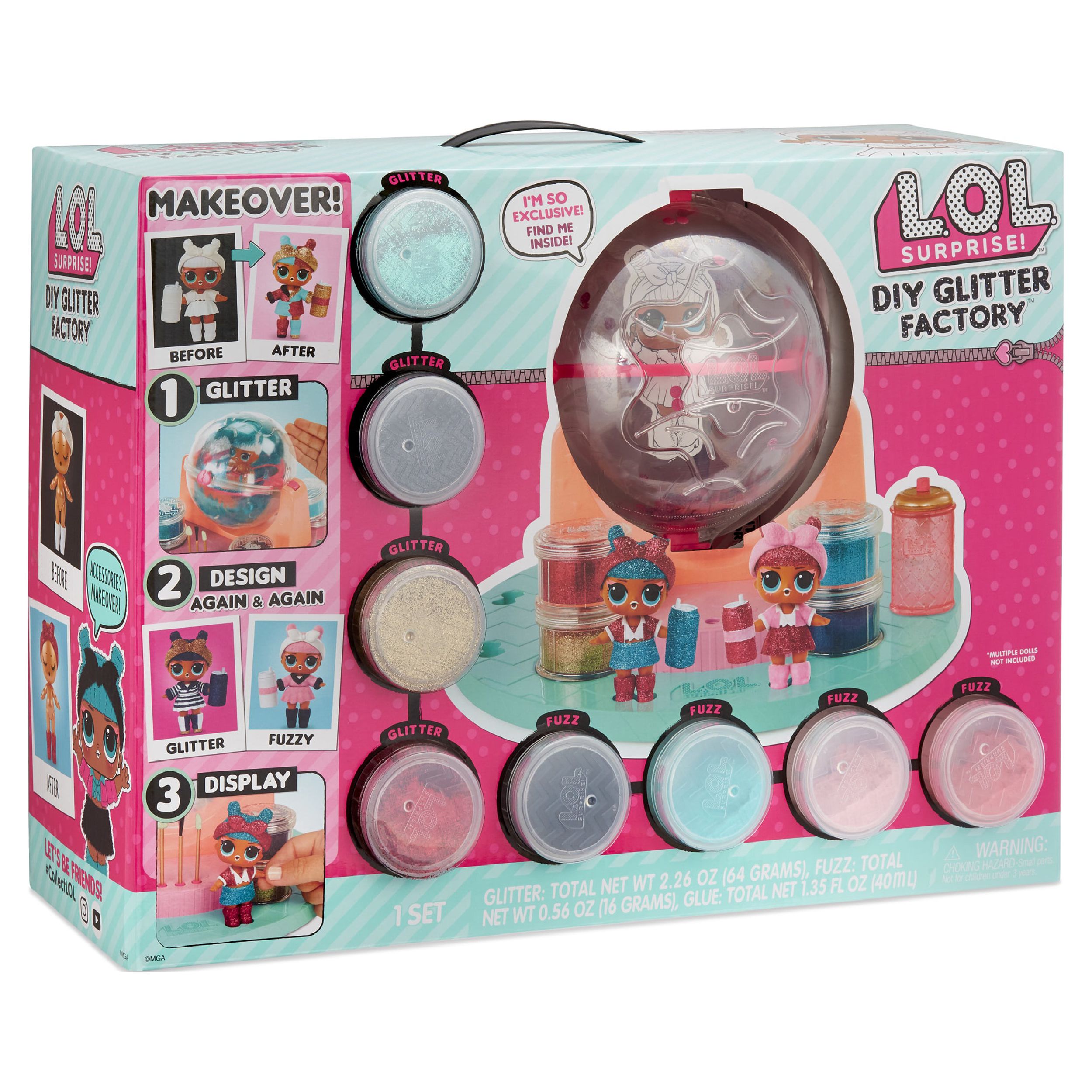 LOL Surprise DIY Glitter Factory Playset With Exclusive Doll, Great Gift for Kids Ages 4 5 6+ - image 2 of 2
