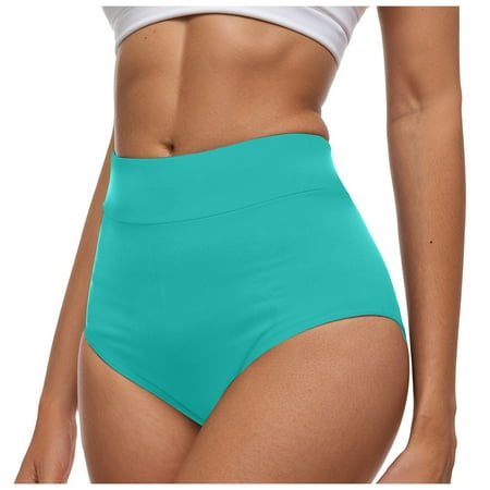 vigerkar Women s Swim Bottom High Waist Basic Full Coverage Bikini Tankini Swimsuit Briefs Tummy Control Bikini Bottom Green  XXL