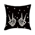 thumbnail image 1 of Skeleton Finger Pumpkin Pattern Linen Throw Pillowcase Cartoon Funny Day Sofa Cover Insert Hollowen Combinated (Sans de Coussin et Rembourrage), 1 of 4