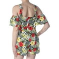 thumbnail image 2 of XOXO Womens White Short Length Cold Shoulder Floral Spaghetti Strap Off Shoulder Party Romper Juniors Size: M, 2 of 2