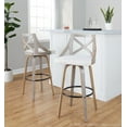 thumbnail image 3 of LumiSource Grey Charlotte 30" Fixed-Height Barstool - Set of 2, 3 of 6