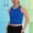 A190 Blue, variant on WPPGONE Teen Girls Active Cropped Top High Crewneck Sleeveless Workout Shirts Solid Slim Fit Summer Athletic Gym Exercise Dance Basic Everyday Casual Outfits