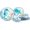 Ocean Life, variant on 12-Piece Melamine Beach Dinnerware Set, Plates and Bowls Sets, Oceanic Sea Life Dish Sets for 4
