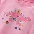 thumbnail image 5 of Bearichfupo Toddler Girls T Shirt Short Sleeve Shirt Summer Tops Tees Cute Dinosaur Graphic,Summer Tops T-Shirt,Sizes 18-24 Months, 5 of 6