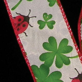 Red Denim Wired Ribbon, #9, 50 yards - Ladybug Wreaths Shop