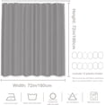 thumbnail image 3 of Modern Masculine Decor Shower Curtain,Black White Grey Stripes Fine Pin Diagonal Bathroom Decor Polyester Fiber Plastic Rings Quick-Drying Waterproof for Bathtubs/Bathroom, 72x72 inches, 3 of 6